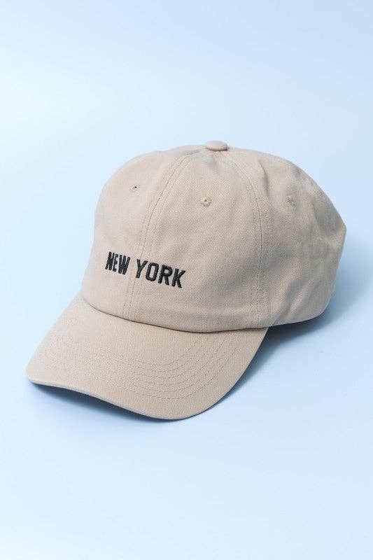 LOS ANGELES NEW YORK BASEBALL CAP HAT | 90HW101: LA BLACK