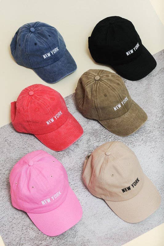 LOS ANGELES NEW YORK BASEBALL CAP HAT | 90HW101: LA BLACK