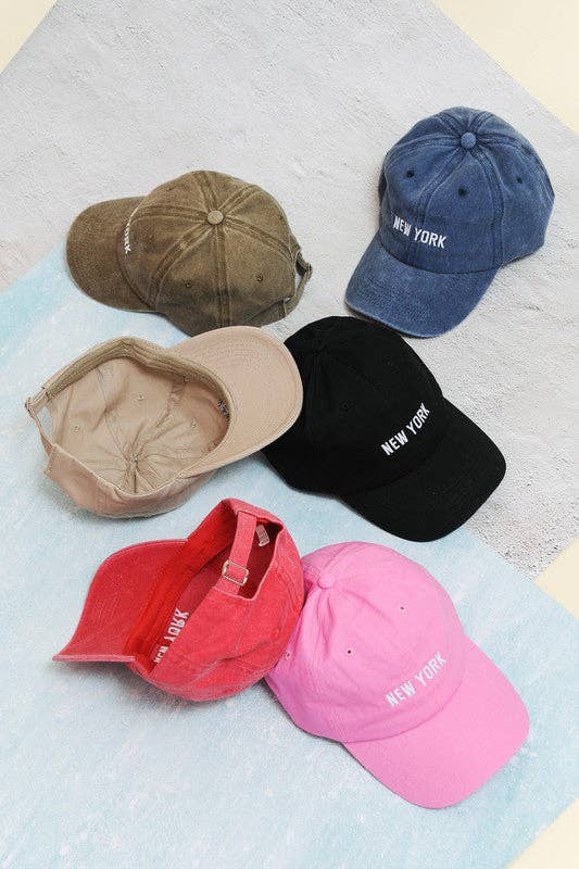 LOS ANGELES NEW YORK BASEBALL CAP HAT | 90HW101: LA BLACK