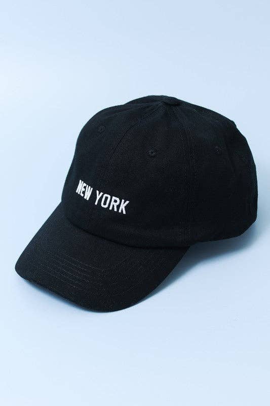 LOS ANGELES NEW YORK BASEBALL CAP HAT | 90HW101: LA BLACK